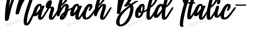 Marbach Bold Italic字体转换